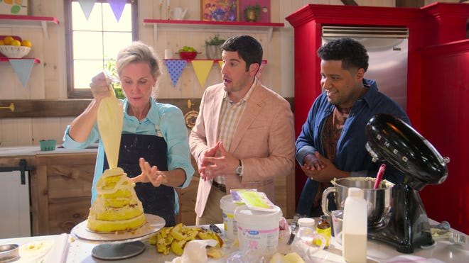 Star Jason Biggs hosts the Netflix baking show